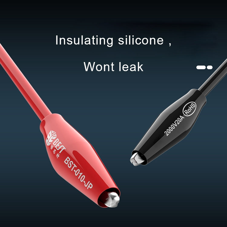 BEST BST-010-JP 2000V 20A Cable de prueba de pinza de cocodrilo superconductora, BEST BST-010-JP