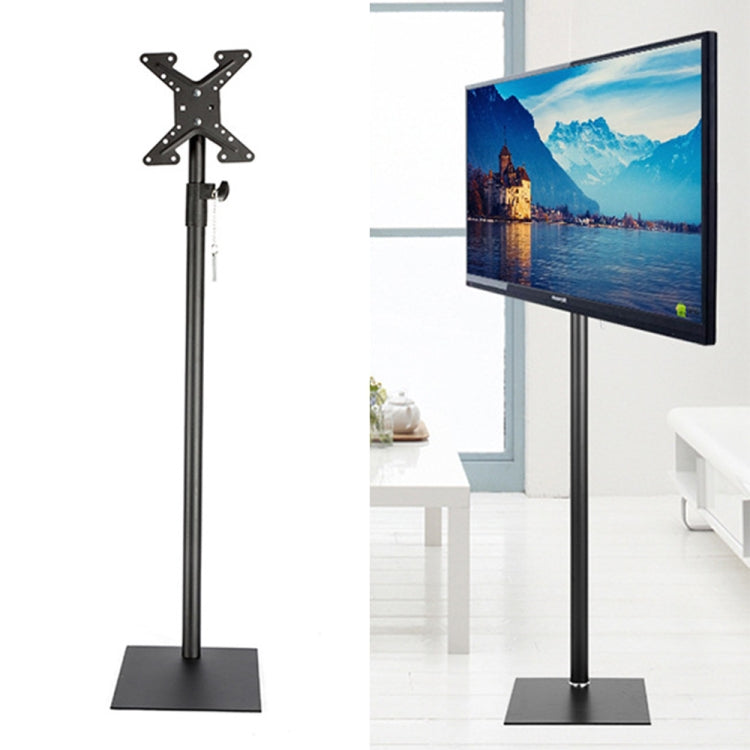 Soporte de suelo para TV ajustable en altura, giratorio, universal, 360 grados, 14-42 pulgadas