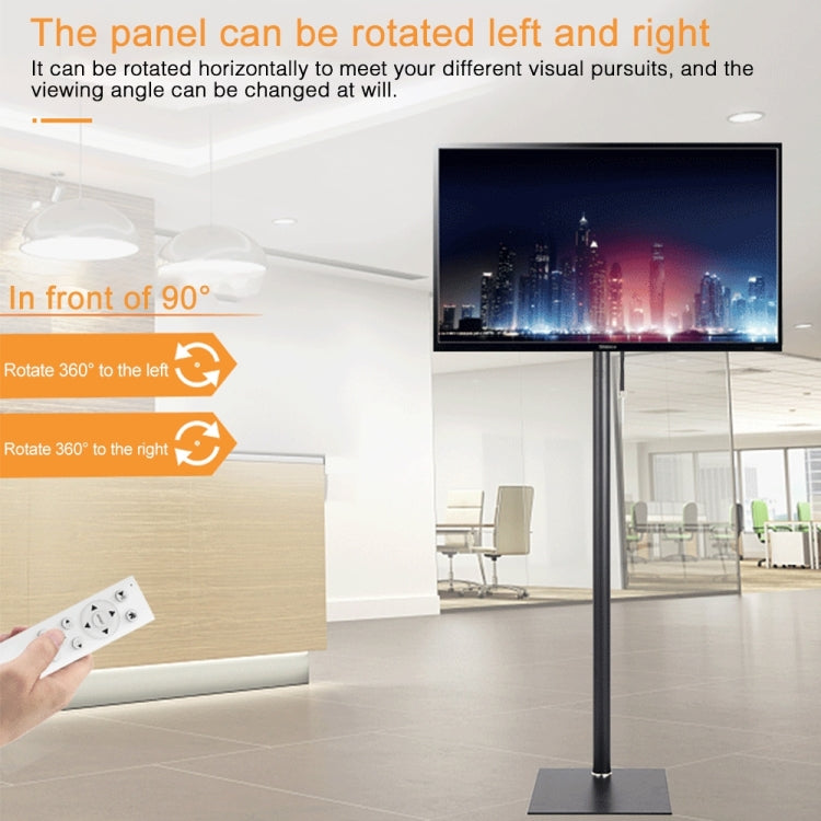Soporte de suelo para TV ajustable en altura, giratorio, universal, 360 grados, 14-42 pulgadas