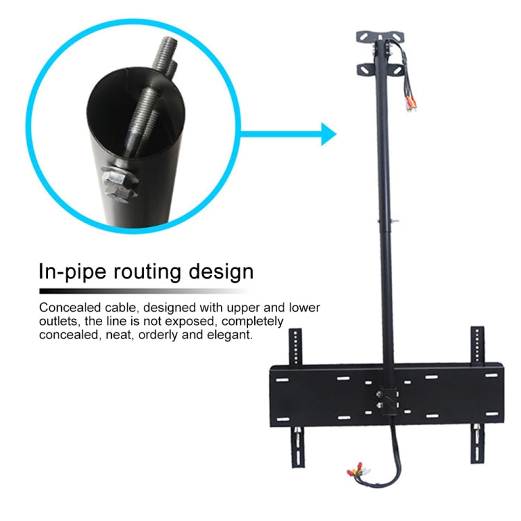 Soporte universal de doble uso para techo montado en la pared para TV LCD ajustable en altura y ángulo de 32-70 pulgadas, longitud retráctil: 1 m, 1m