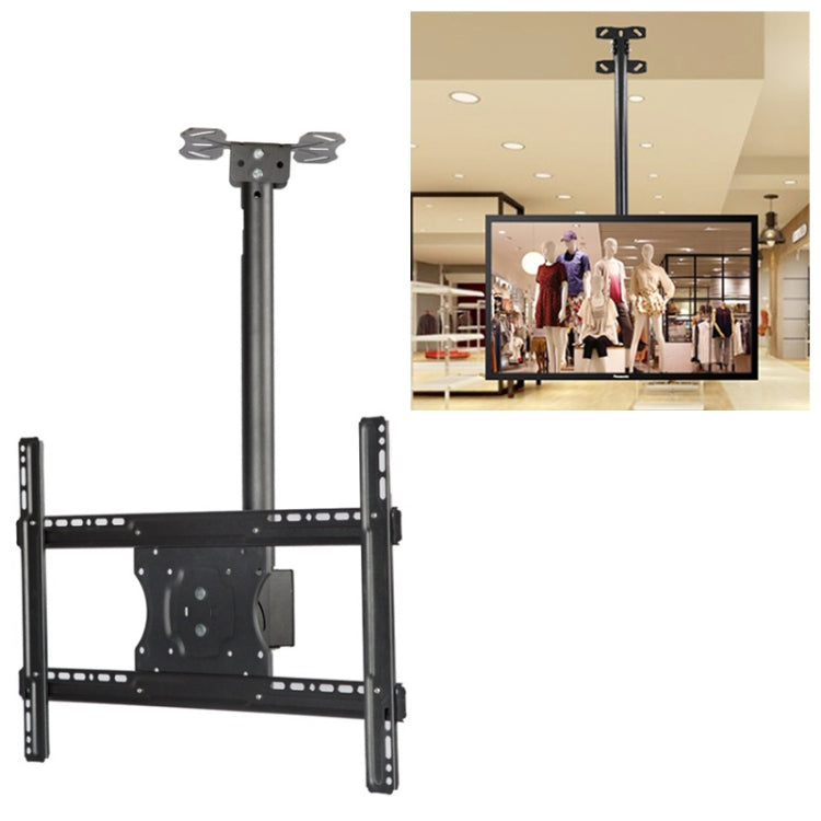 Soporte universal de doble uso para techo montado en la pared para TV de pantalla única ajustable en altura y ángulo de 32-65 pulgadas, alcance retráctil: 0,5-2 m, 32-65 inch