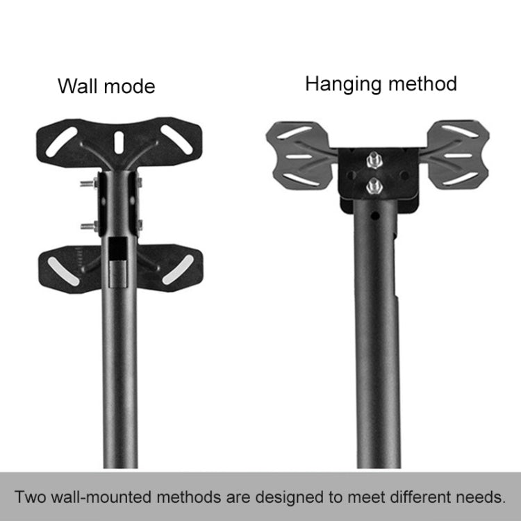 Soporte universal de doble uso para techo montado en la pared para TV de pantalla única ajustable en altura y ángulo de 32-65 pulgadas, alcance retráctil: 0,5-2 m, 32-65 inch