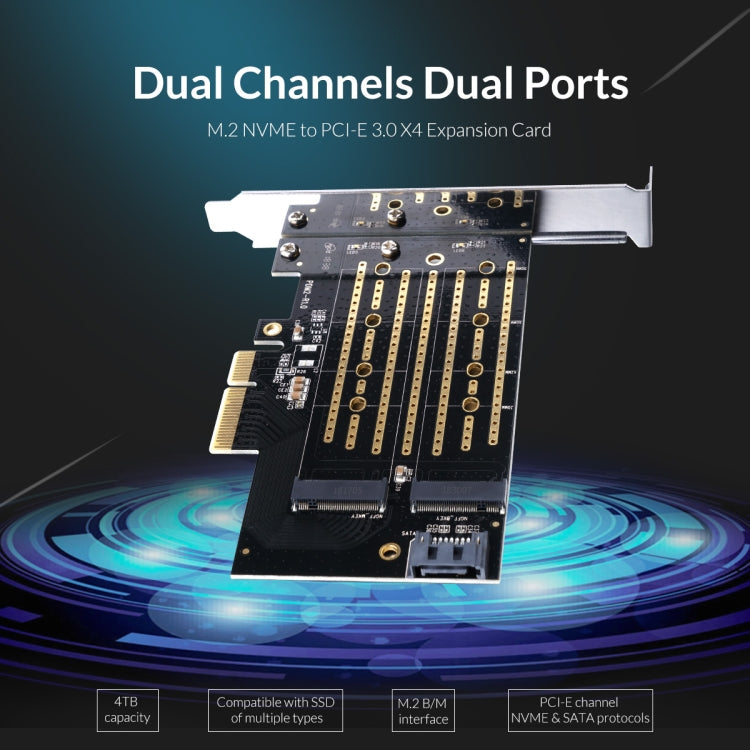 Tarjeta de expansión ORICO PDM2 M.2 NVME a PCI-E 3.0 X4