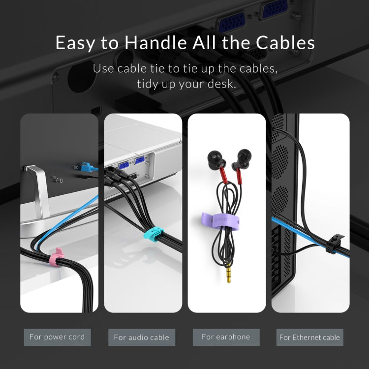 ORICO SG-RH5 5PCS Brida de cables de silicona colorida