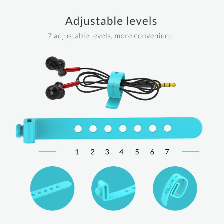 ORICO SG-RH5 5PCS Brida de cables de silicona colorida
