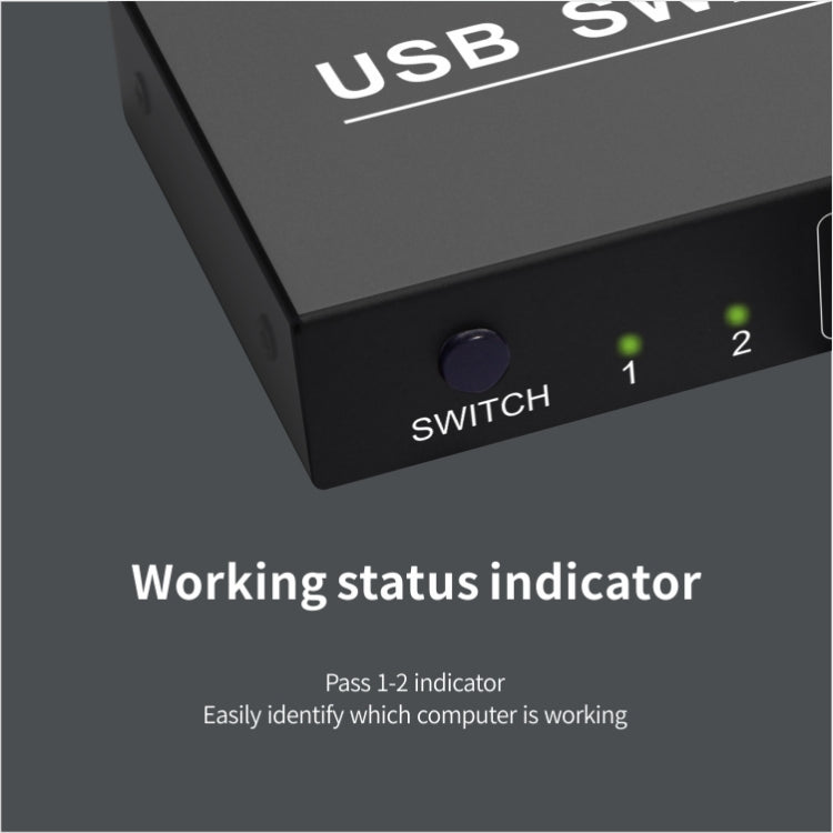 Conmutador USB 2x4, 2 puertos, PC que comparten 4 dispositivos para impresora, teclado, ratón, Monitor, 2x4 USB Switc