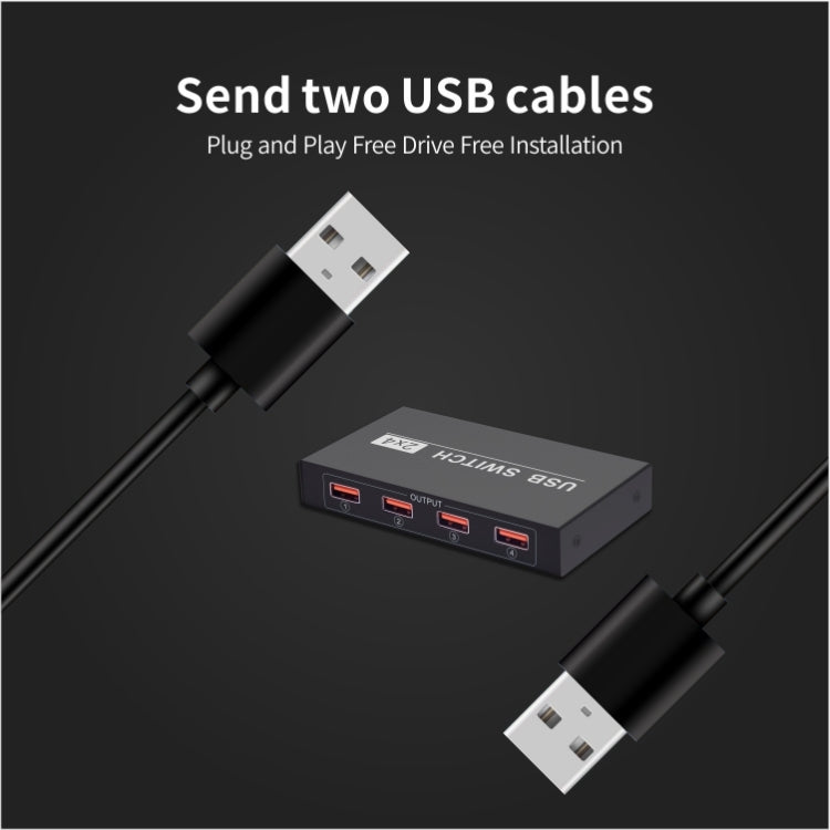 Conmutador USB 2x4, 2 puertos, PC que comparten 4 dispositivos para impresora, teclado, ratón, Monitor, 2x4 USB Switc