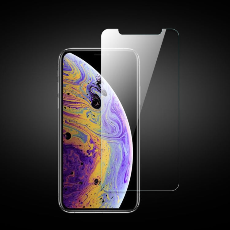 10 piezas mocolo 0,33 mm 9H 2.5D película de vidrio templado para iPhone XS / X (transparente)