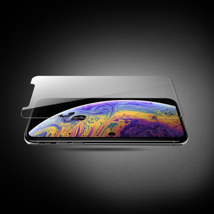 10 piezas mocolo 0,33 mm 9H 2.5D película de vidrio templado para iPhone XS / X (transparente)