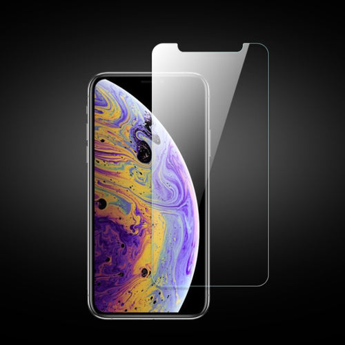 10 piezas mocolo 0,33 mm 9H 2.5D película de vidrio templado para iPhone XR (transparente)