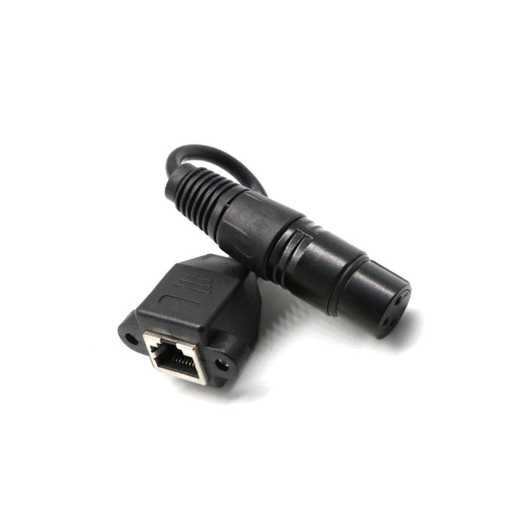 Cable convertidor adaptador de conector de red hembra XLR de 3 pines hembra a RJ45 de 15cm, 15cm