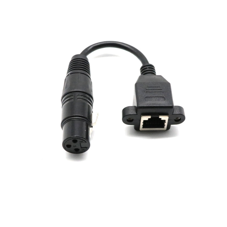 Cable convertidor adaptador de conector de red hembra XLR de 3 pines hembra a RJ45 de 15cm, 15cm