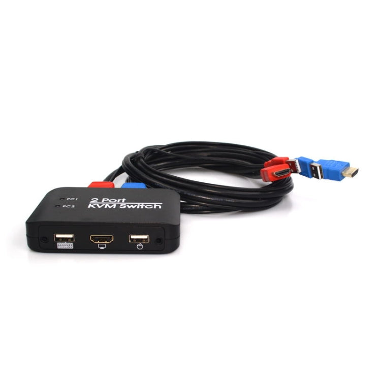 Conmutador KVM USB 2.0 + HDMI de 2 puertos