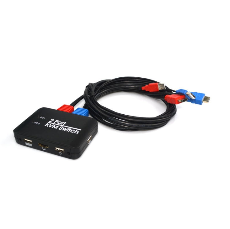 Conmutador KVM USB 2.0 + HDMI de 2 puertos