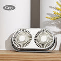 Mini ventilador USB de doble hoja de escritorio de escritorio de frijol pequeño