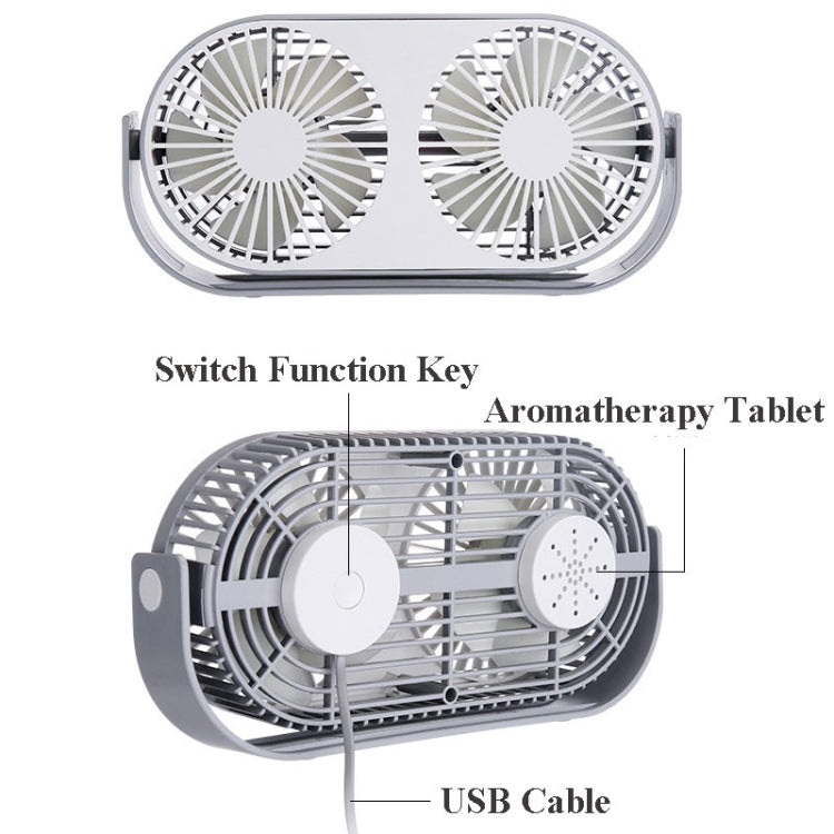 Mini ventilador USB de doble hoja de escritorio de escritorio de frijol pequeño