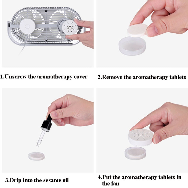 Mini ventilador USB de doble hoja de escritorio de escritorio de frijol pequeño