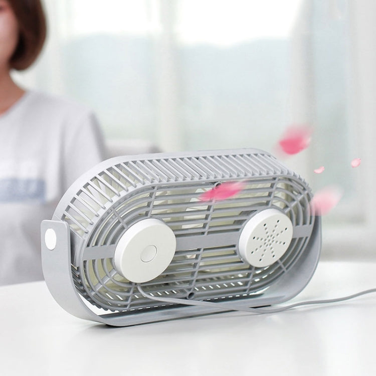 Mini ventilador USB de doble hoja de escritorio de escritorio de frijol pequeño