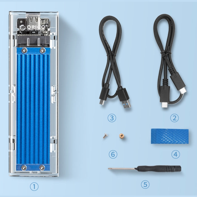 ORICO TCM2M-C3 M.2 SSD Caja de disco duro de doble protocolo