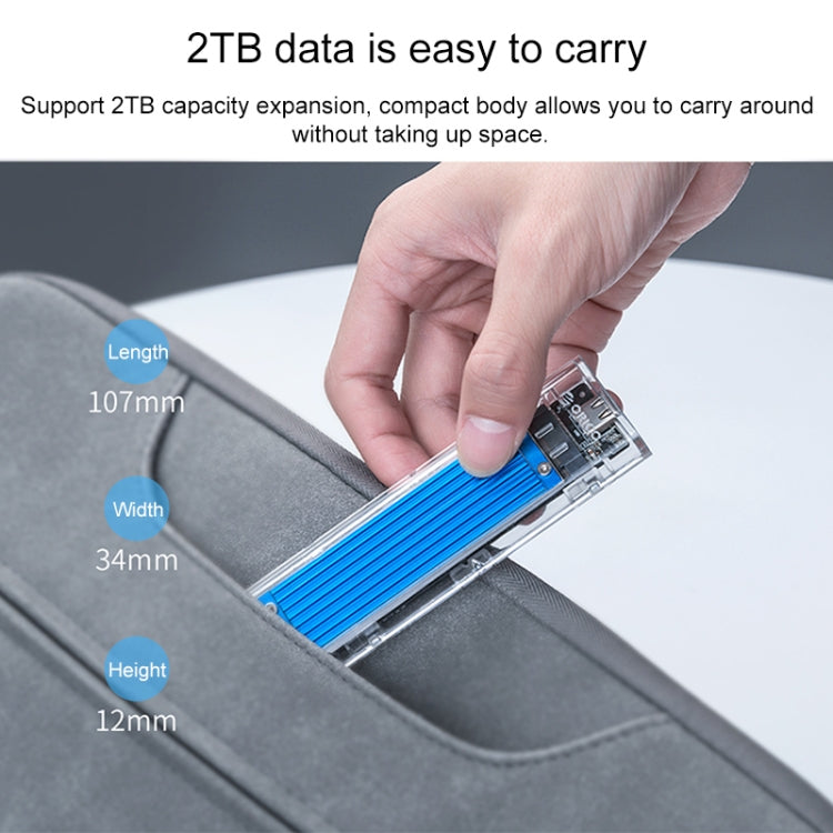 ORICO TCM2M-C3 M.2 SSD Caja de disco duro de doble protocolo