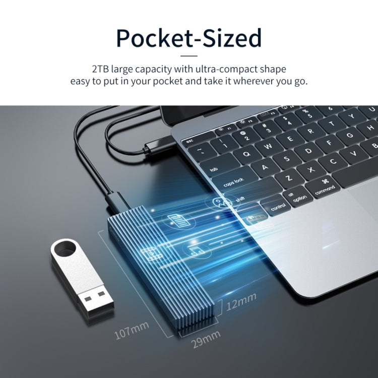 ORICO M2PJM-C3 M.2 SSD Caja de disco duro de doble protocolo