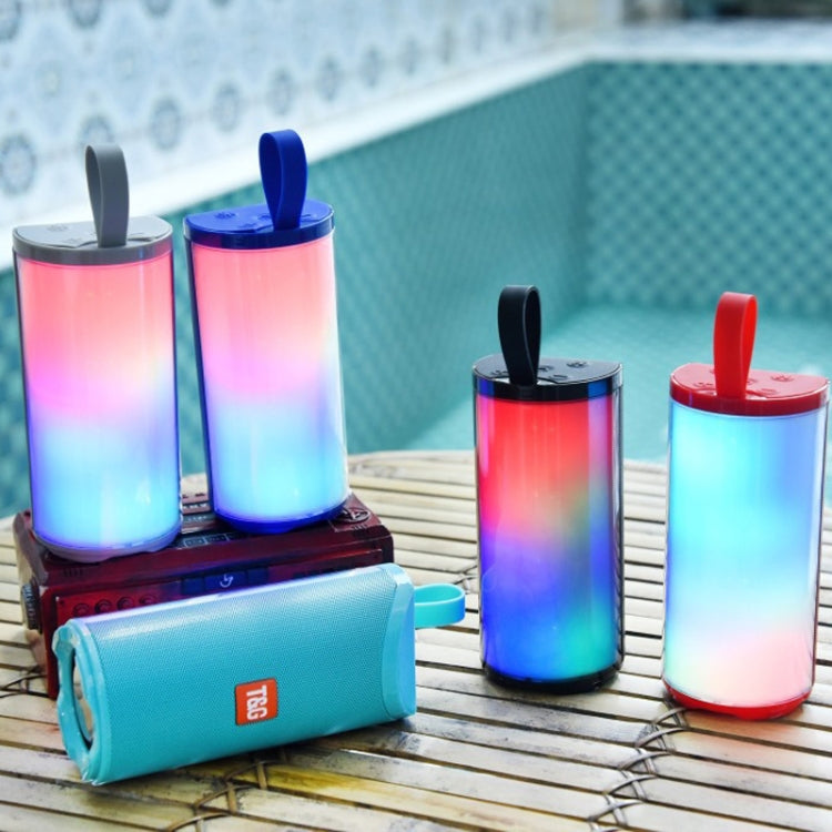 T & G TG169 LED altavoz portátil con Bluetooth Subwoofer impermeable al aire libre 3D estéreo Mini altavoz inalámbrico compatible con tarjeta AUX FM TF