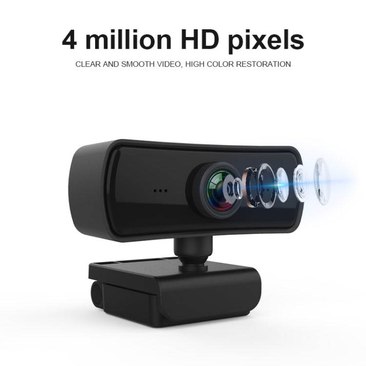 C3 400W Píxeles Resolución 2K Enfoque automático Cámara web HD 1080P Rotación 360 para transmisión en vivo Videoconferencia Trabajo Cámara web con micrófono USB sin controlador, C3