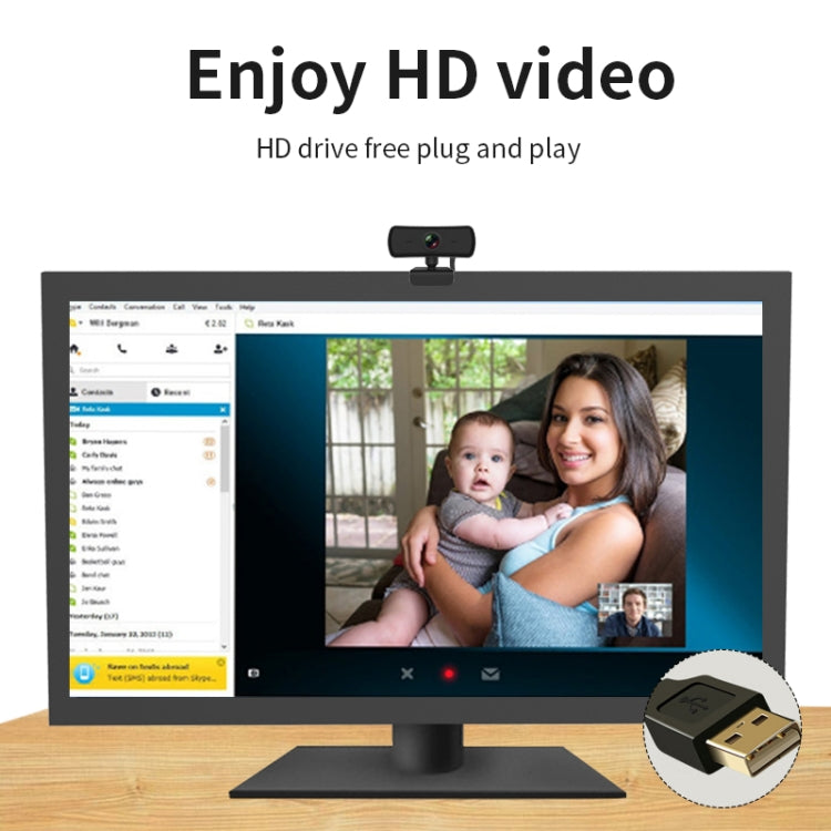 C3 400W Píxeles Resolución 2K Enfoque automático Cámara web HD 1080P Rotación 360 para transmisión en vivo Videoconferencia Trabajo Cámara web con micrófono USB sin controlador, C3