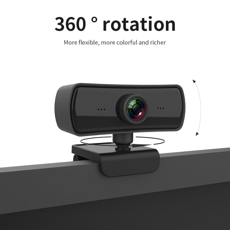 C3 400W Píxeles Resolución 2K Enfoque automático Cámara web HD 1080P Rotación 360 para transmisión en vivo Videoconferencia Trabajo Cámara web con micrófono USB sin controlador, C3