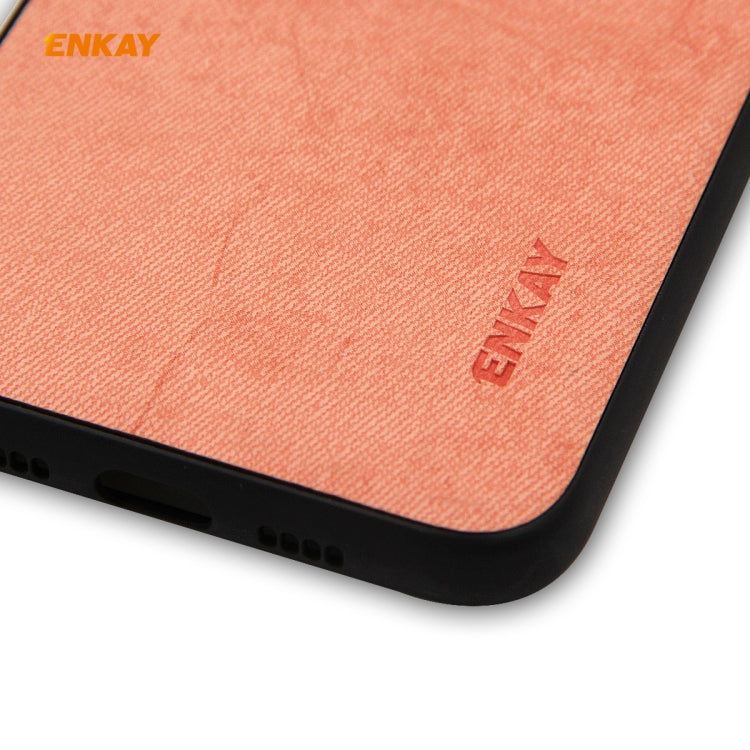 Para iPhone 11 Pro ENKAY ENK-PC0292 2 en 1 Serie de negocios Textura de tela Cuero de PU + TPU Funda de estuche delgado y suave ＆ 0.26mm 9H 2.5D Película de vidrio templado, For iPhone 11 Pro