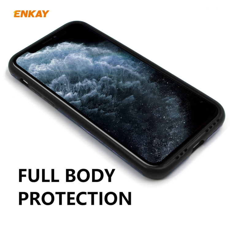 Para iPhone 11 Pro Max ENKAY ENK-PC033 Business Series Denim Texture PU Leather + TPU Soft Slim Case Cover, For iPhone 11 Pro Max