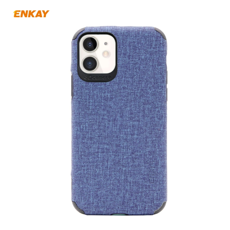 Para iPhone 11 ENKAY ENK-PC031 Serie de negocios Textura de mezclilla Cuero de PU + TPU Funda delgada y suave, For iPhone 11