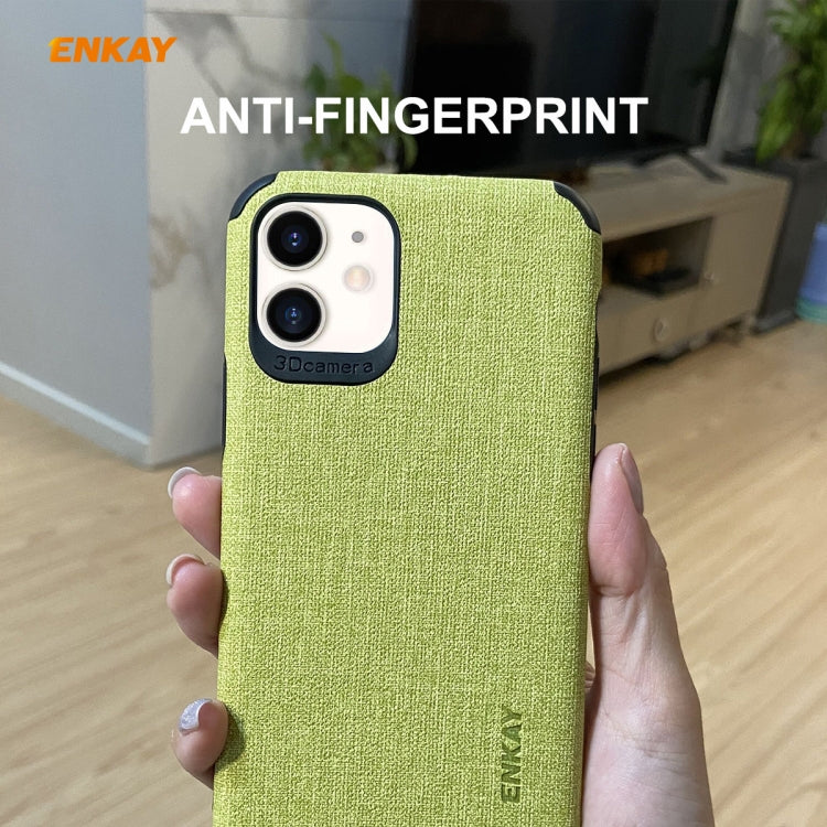 Para iPhone 11 ENKAY ENK-PC031 Serie de negocios Textura de mezclilla Cuero de PU + TPU Funda delgada y suave, For iPhone 11