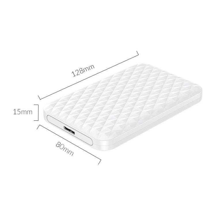 Caja de disco duro portátil ORICO 2520U3 de 2,5 pulgadas, White, Black
