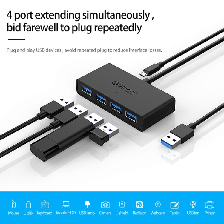 ORICO G11-H4-U3-100-BK HUB USB3.0 de 4 puertos
