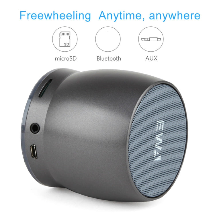 EWA A150 Mini altavoz portátil Bluetooth Inalámbrico Hifi Estéreo Fuerte Bass Music Boom Box Subwoofer de metal, compatible con tarjeta Micro SD y AUX de 3,5 mm
