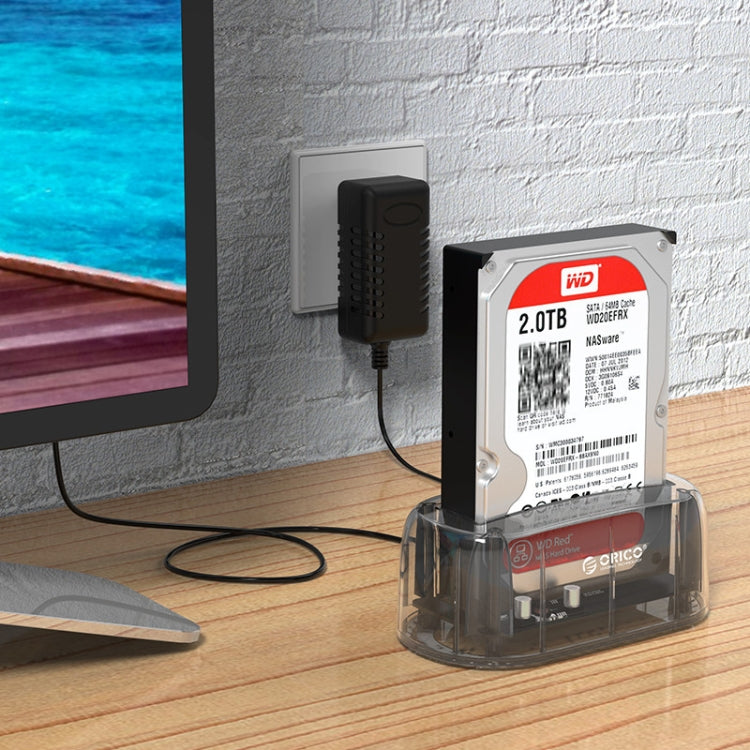 ORICO 6139C3-G2 Base para disco duro tipo C transparente USB3.1 Gen2 de 3,5 pulgadas