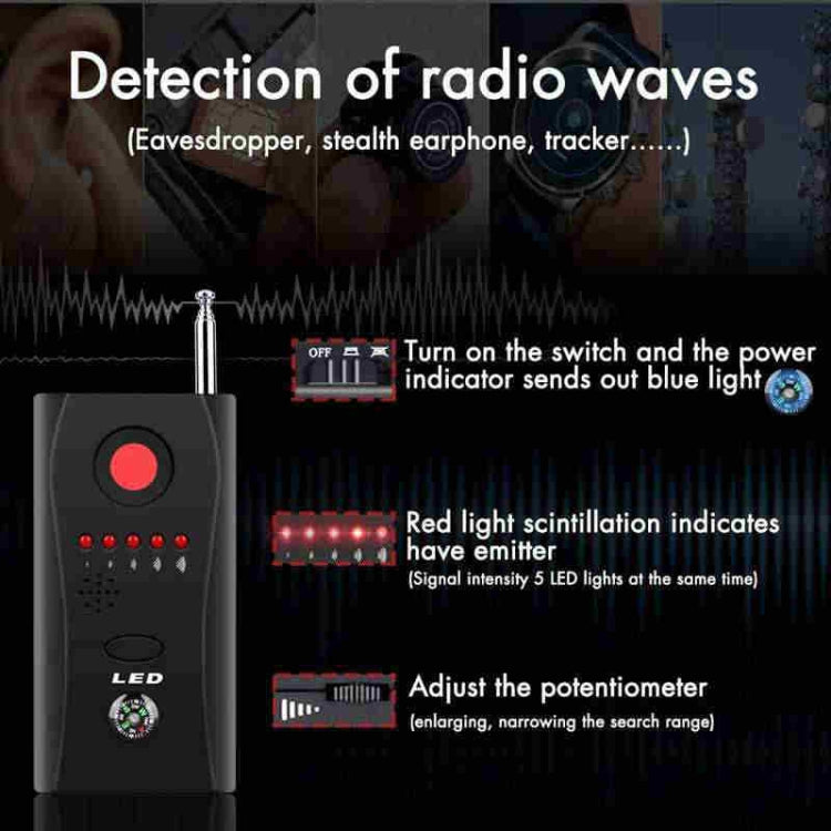 CC308 Detector láser de cámara de rango completo Mini buscador de dispositivos GSM de señal de cámara inalámbrica