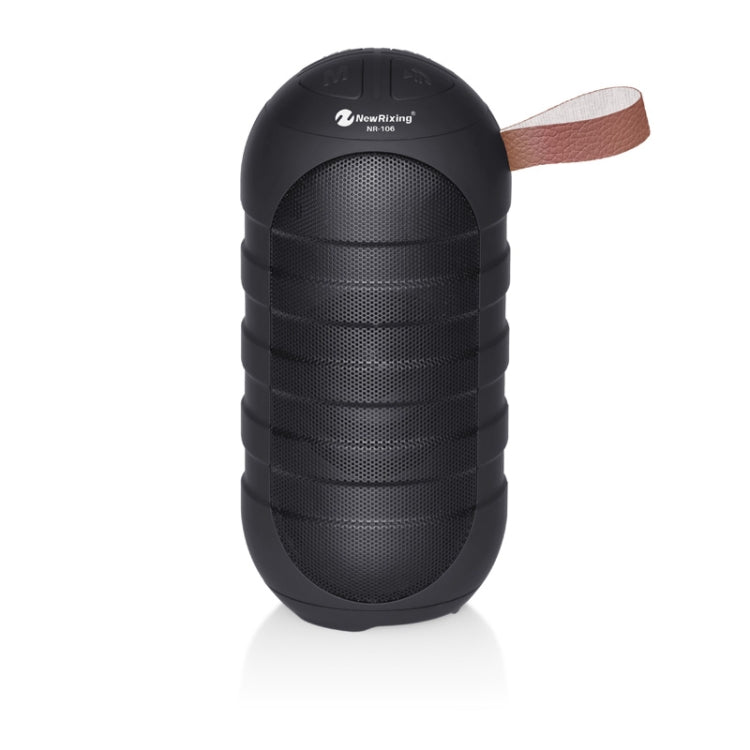 NewRixing NR106 Mini Altavoz Bluetooth inalámbrico portátil Subwoofer estéreo, micrófono incorporado, compatible con llamadas manos libres y tarjeta TF y FM, without LED Flashlight