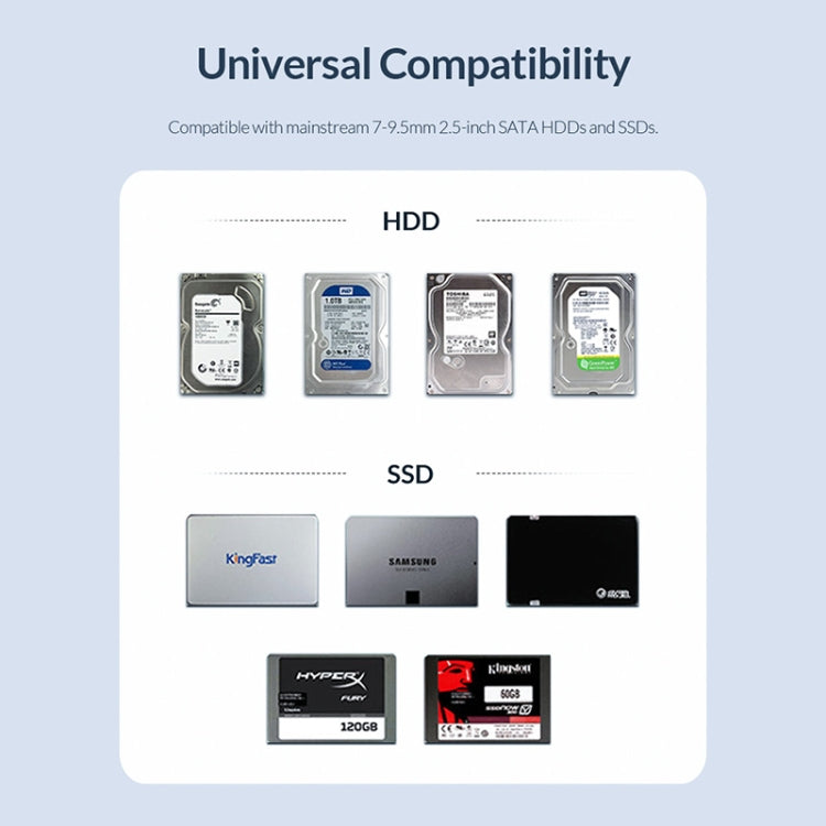 ORICO 2526C3 Caja de disco duro portátil USB-C / Type-C de 2,5 pulgadas