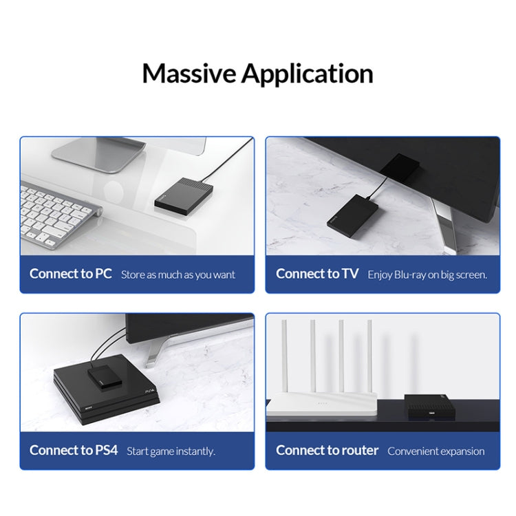 ORICO 2526C3 Caja de disco duro portátil USB-C / Type-C de 2,5 pulgadas