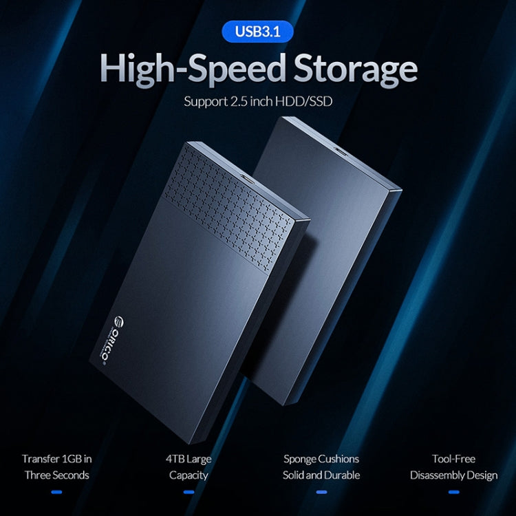 ORICO 2526C3 Caja de disco duro portátil USB-C / Type-C de 2,5 pulgadas
