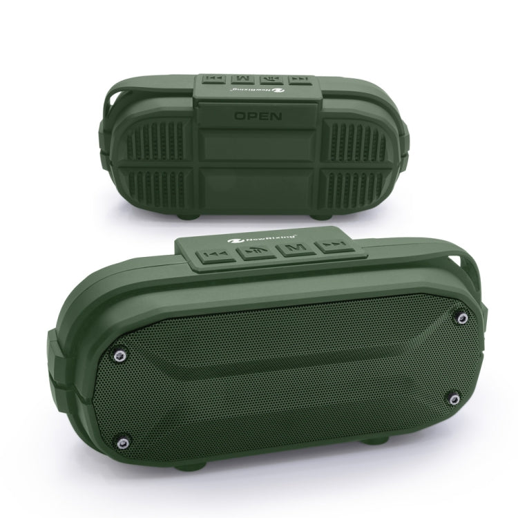 NewRixing NR3023 Altavoz Bluetooth inalámbrico estéreo portátil, micrófono incorporado, compatible con tarjeta TF / FM
