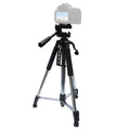 Trípode para cámara L-1200, soporte para transmisión en vivo para teléfonos móviles, cámaras, proyectores, trípode ajustable universal de 55-148 cm (plateado), L-1200