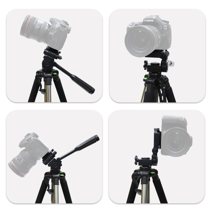 Trípode para cámara L-1200, soporte para transmisión en vivo para teléfonos móviles, cámaras, proyectores, trípode ajustable universal de 55-148 cm (plateado), L-1200