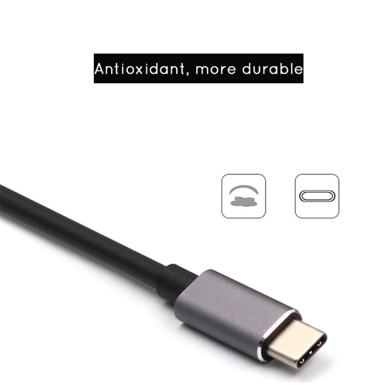 USB-C/Tipo-C a HD 4K HDMI + RJ45 + USB 3.0 + USB 2.0 + PD 5 en 1 HUB Converter, 5 in 1