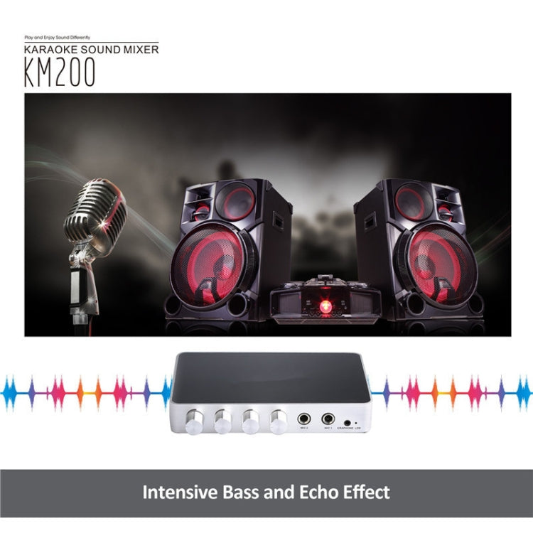 KM200-máquina de sistema de Audio estéreo Digital portátil, amplificador mezclador de Karaoke HDMI, 4K/2K, TV, PC, cine en casa