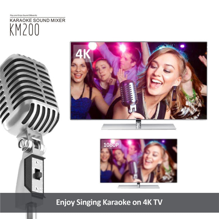 KM200-máquina de sistema de Audio estéreo Digital portátil, amplificador mezclador de Karaoke HDMI, 4K/2K, TV, PC, cine en casa