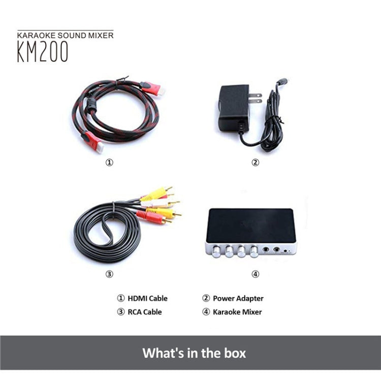 KM200-máquina de sistema de Audio estéreo Digital portátil, amplificador mezclador de Karaoke HDMI, 4K/2K, TV, PC, cine en casa