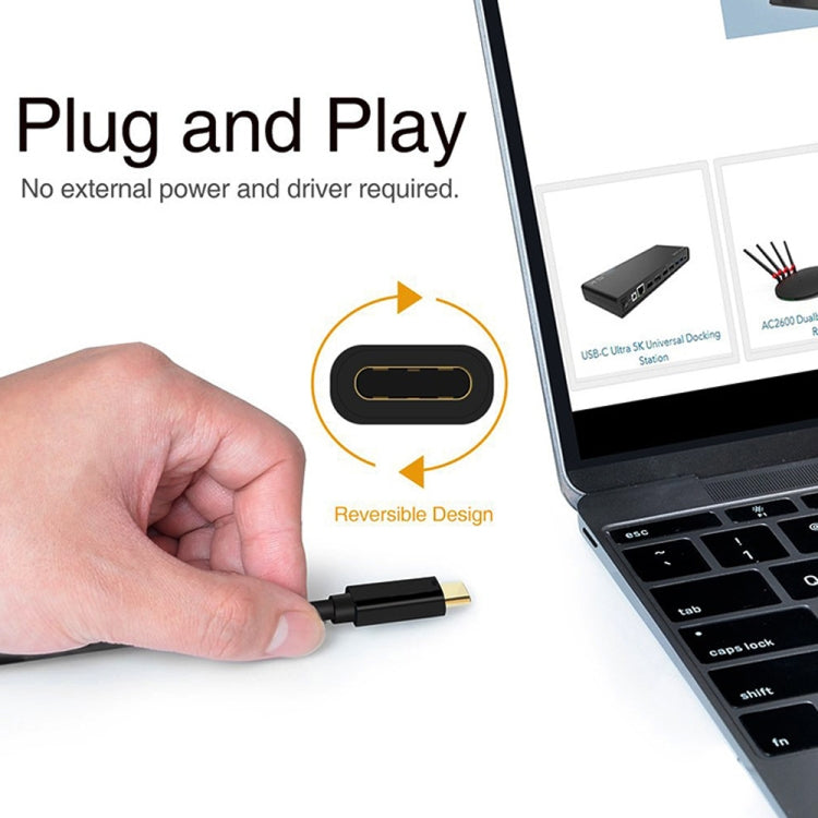 Cable adaptador DP de conexión 4K 60Hz tipo C a DP DisplayPort, longitud del cable: 1,8 m
